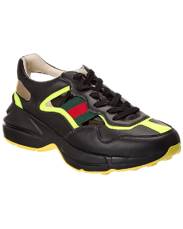 Classic Flat Shoes Gucci Leather Sneaker