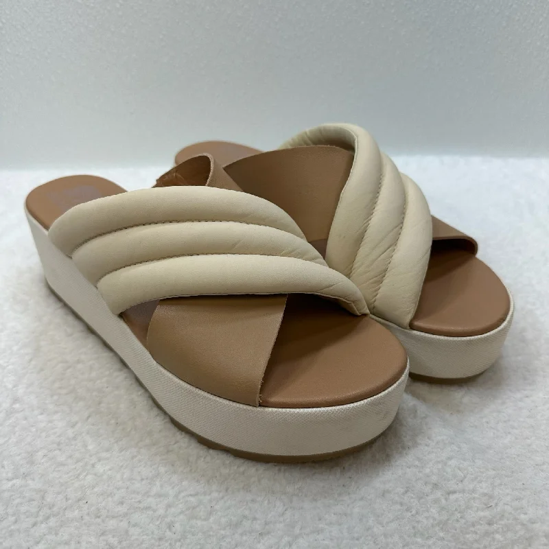 Running Shoes For Men Ivory Sandals Heels Wedge Sorel, Size 8