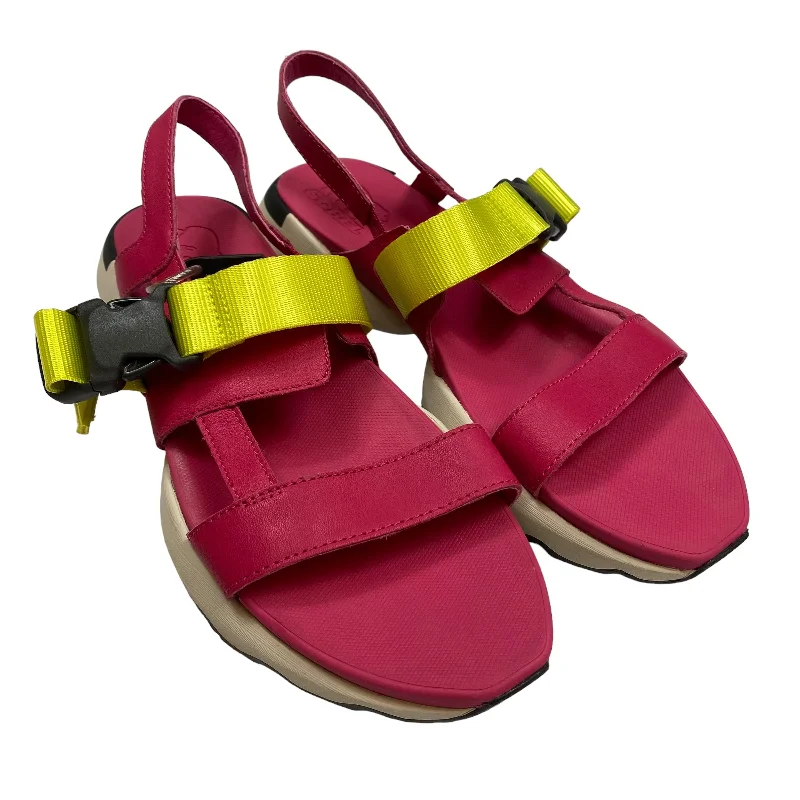 Designer Boots Collection Pink Sandals Sport Sorel, Size 9.5