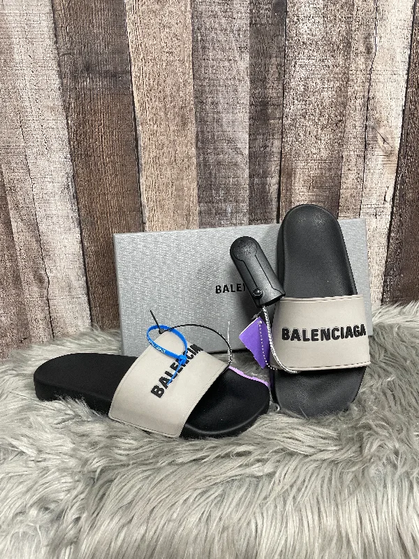 Vintage Boots Collection Grey Sandals Luxury Designer Balenciaga, Size 9.5