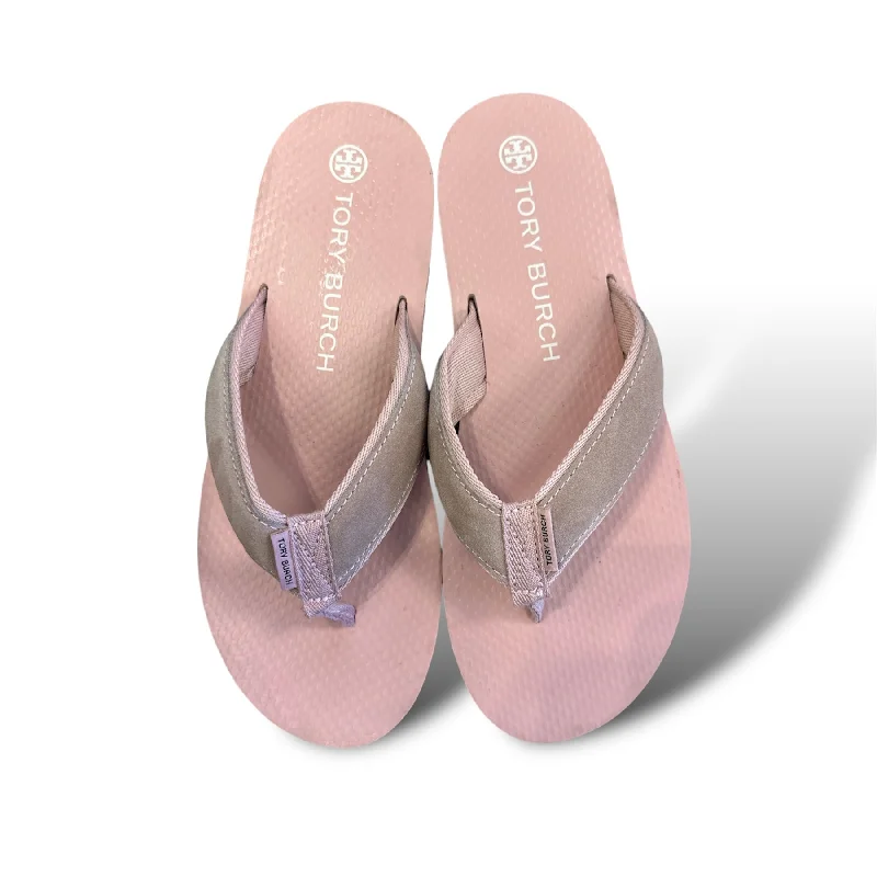 Classic Hiking Footwear Pink Sandals Designer Tory Burch, Size 9