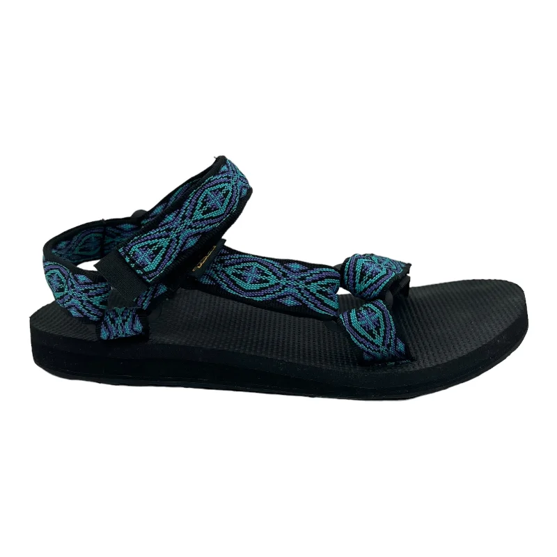 Sporty Hiking Shoes Black Sandals Sport Teva, Size 6