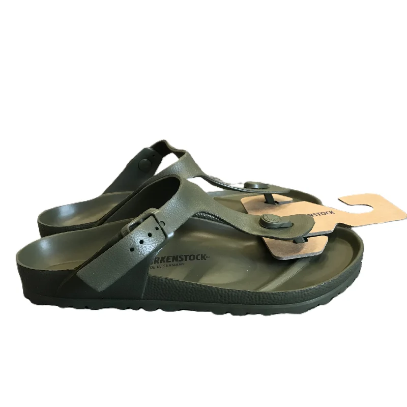 Comfortable Slippers For Home Green Sandals Sport By Birkenstock, Size: 9.5