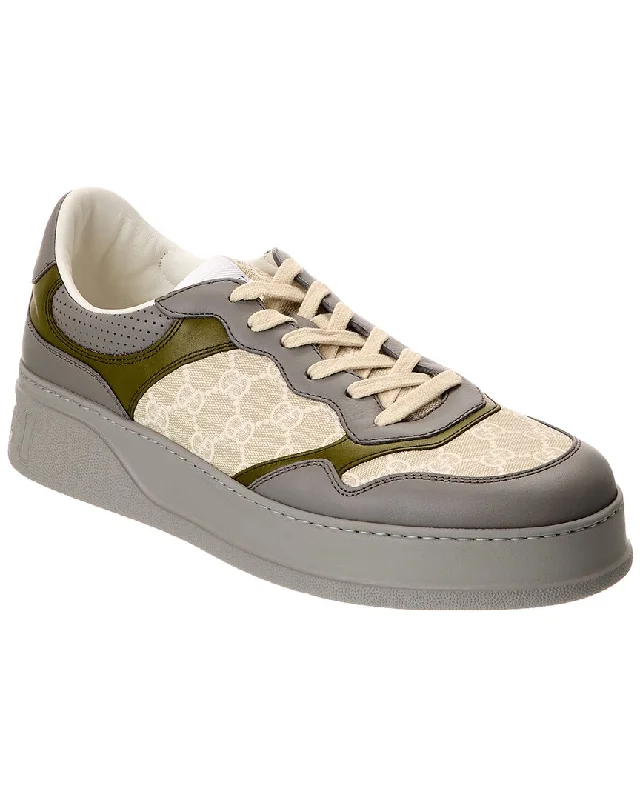 Fashionable Hiking Shoes Gucci GG Supreme Canvas & Leather Sneaker