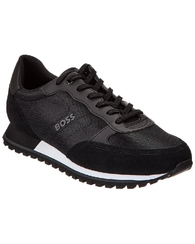 Designer Hiking Boots Hugo Boss Parkour Canvas & Leather Sneaker