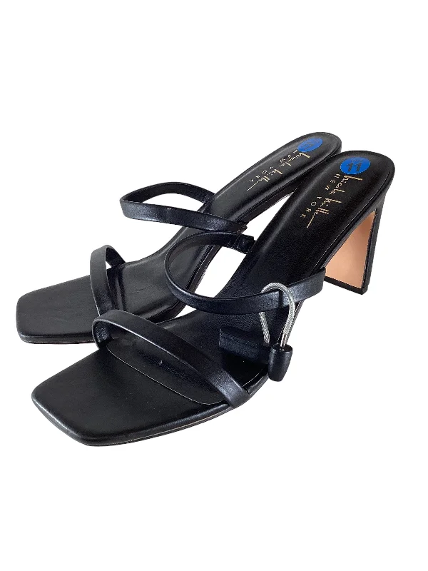 Slip-On Shoes For Men Black Sandals Heels Block Nicole By Nicole Miller, Size 11