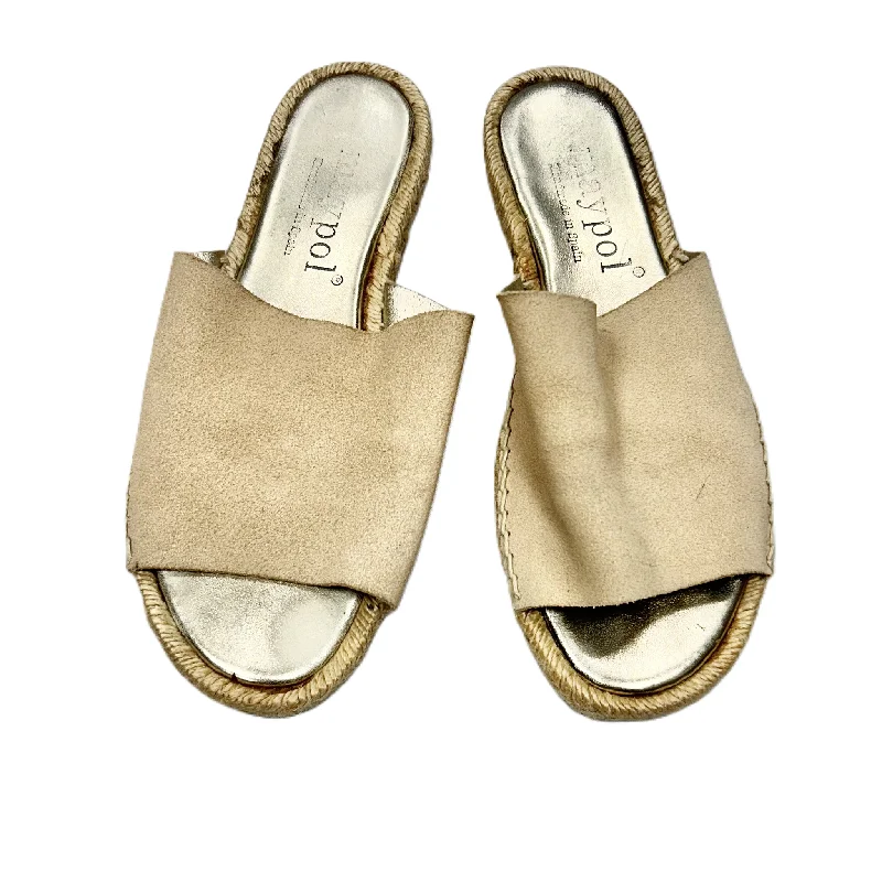 Fashionable Loafers For Sale Tan Sandals Designer By Maypol, Size: 8