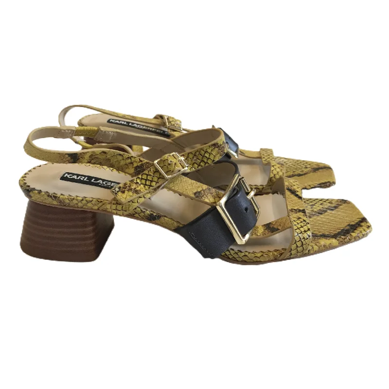 Best Sneakers For Running Snakeskin Print Sandals Designer By Karl Lagerfeld, Size: 8.5