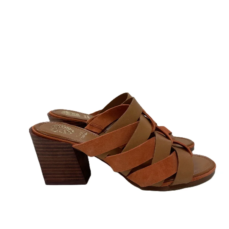 Best Hiking Boots For Winter Orange Sandals Heels Block By Vince Camuto, Size: 7.5