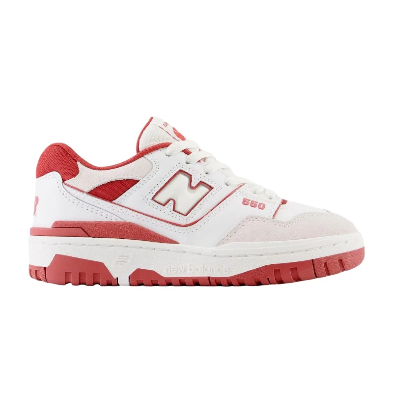 Trendy Platform Sneakers New Balance 550 White/Red  BB550STF Men's