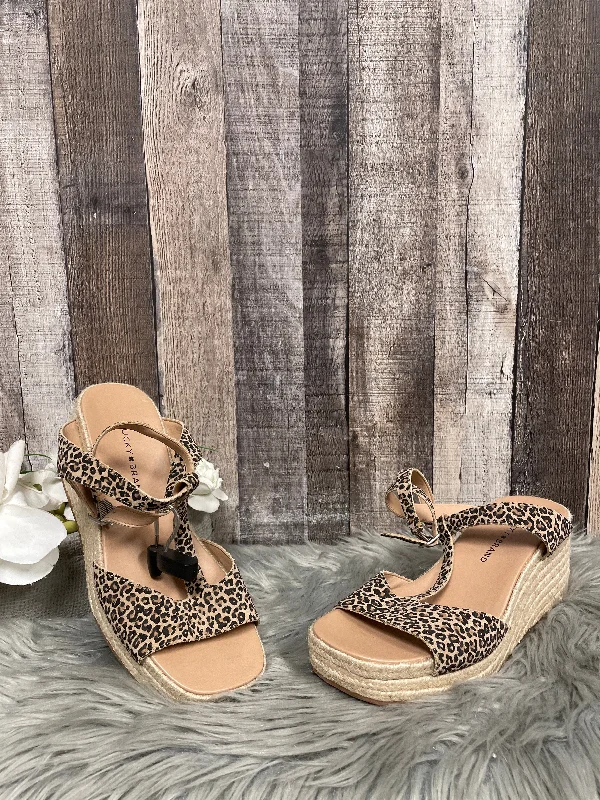 Summer Sports Shoes Animal Print Sandals Heels Wedge Lucky Brand, Size 8.5