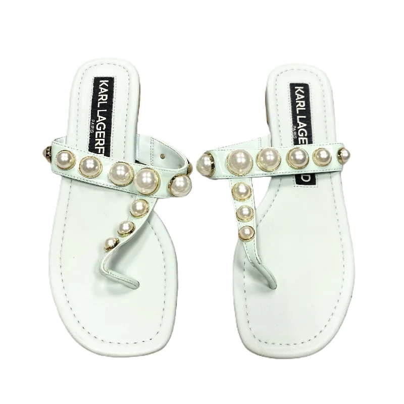 Casual Sandals Collection Blue Sandals Designer By Karl Lagerfeld, Size: 7.5
