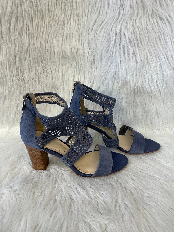 Best Hiking Shoes Online Blue Sandals Heels Block Isola, Size 10