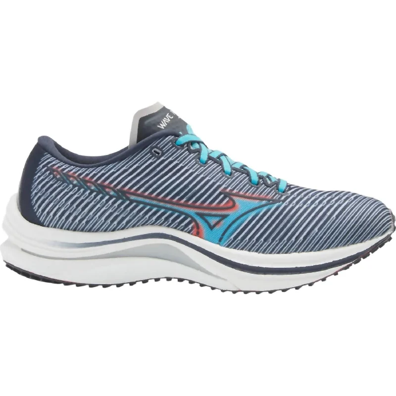 Best Walking Shoes Men's Wave Rebellion Shoes In India Ink-Scuba Blue