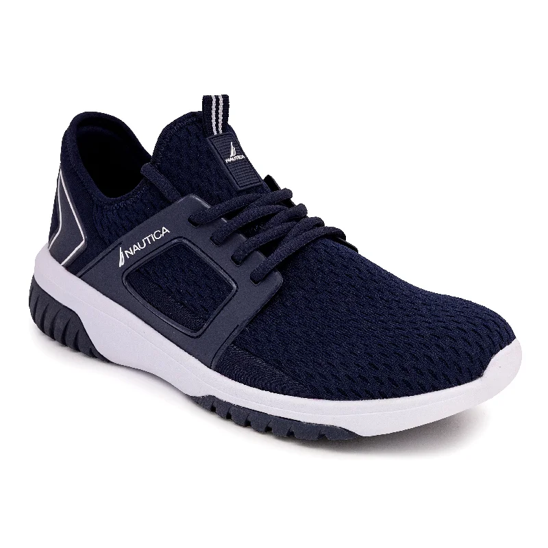 Classic Flat Shoes Nautica Mens Logo Mesh Sneaker