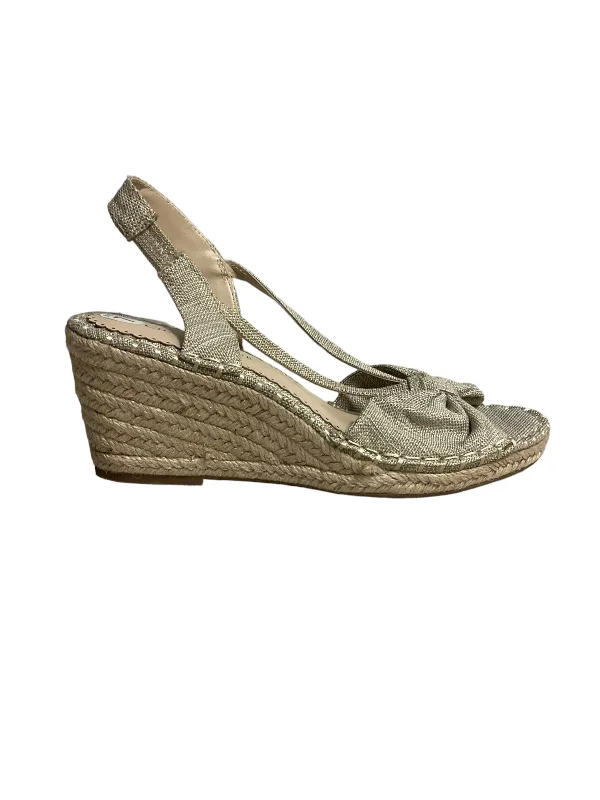 Stylish Boots For Work Gold Sandals Heels Wedge Charter Club, Size 7