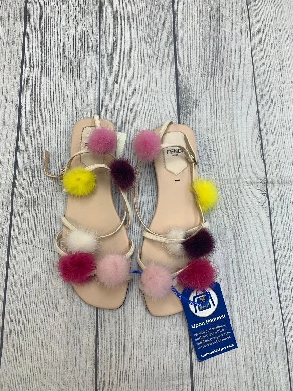 Comfortable Heeled Shoes Sandals Designer By Fendi  Size: 7.5