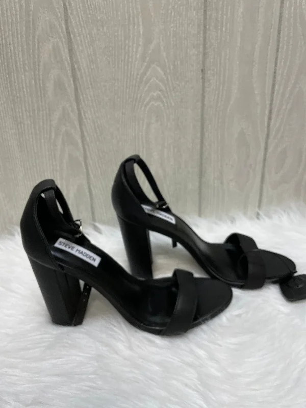 Outdoor Shoes Collection Black Sandals Heels Block Steve Madden, Size 10