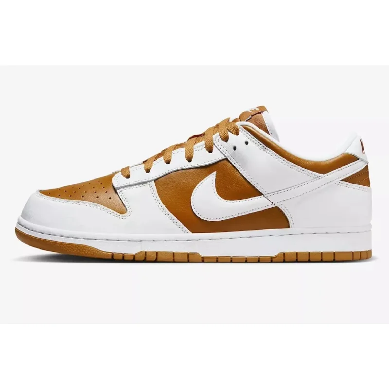 Comfortable Platform Shoes Nike Dunk Low QS Dark Curry/White  FQ6965-700 Men's