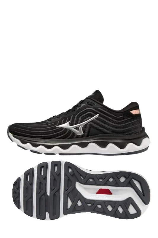 Breathable Hiking Boots Men's Wave Horizon 6 Running Shoes - D/medium Width In Black/silver Breathable Hiking Boots Men's Wave Horizon 6 Running Shoes - D/medium Width In Black/silver
