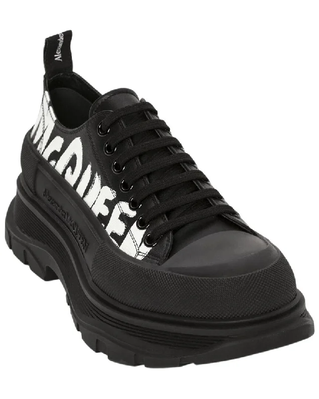 Fashionable Sneakers Collection Alexander McQueen Tread Slick Lace Up Leather Sneaker
