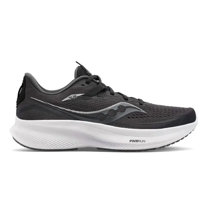 Comfortable Platform Shoes Men's Ride 15 Running Shoes In Black/white