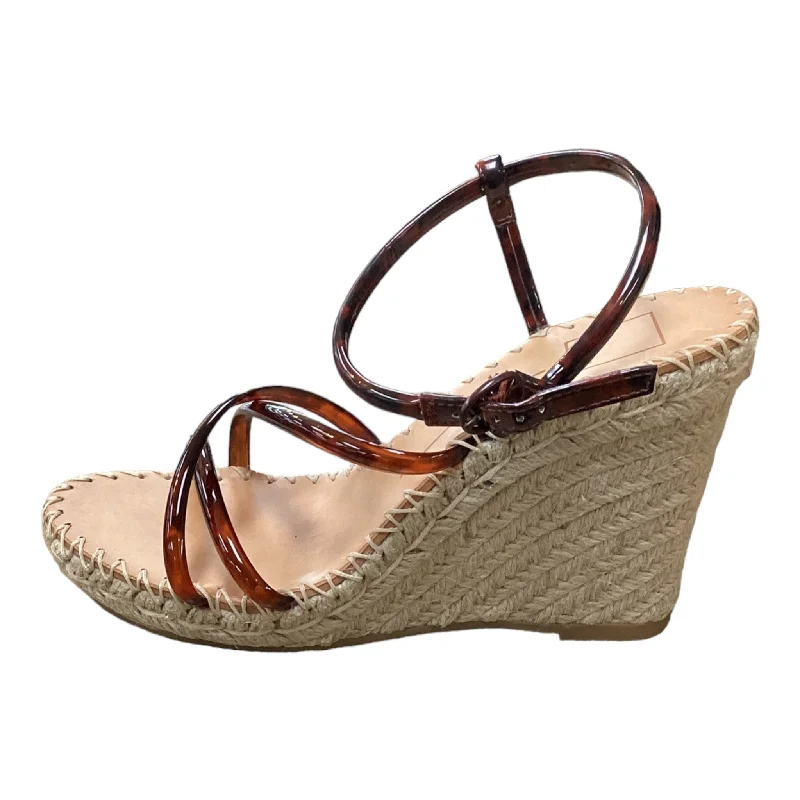 Stylish Winter Footwear Sandals Heels Wedge By Dolce Vita In Brown, Size: 8.5
