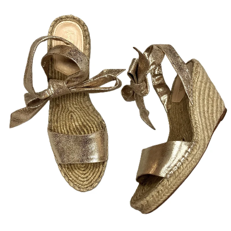 Comfortable Winter Sneakers Gold Sandals Designer By Loeffler Randall, Size: 7.5