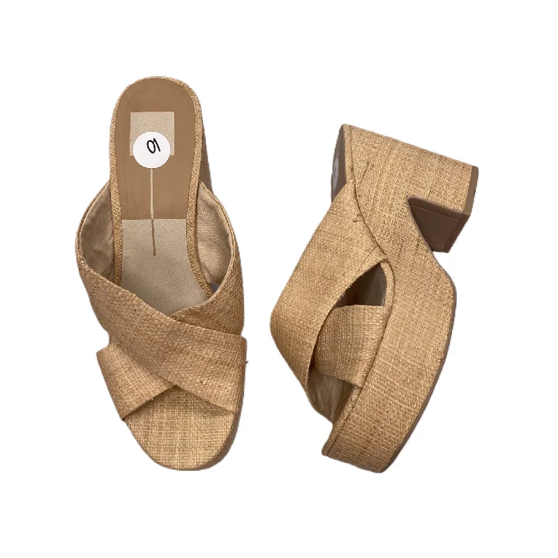 Eco-Friendly Sneakers Cream Sandals Heels Wedge By Dolce Vita, Size: 10