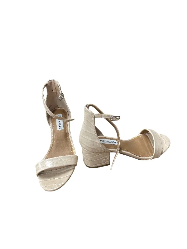 Running Shoes For Sale Tan Sandals Heels Block Steve Madden, Size 8
