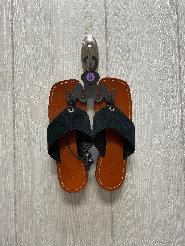 Fashion Sneakers For Work Black Sandals Heels Block J. Crew, Size 8