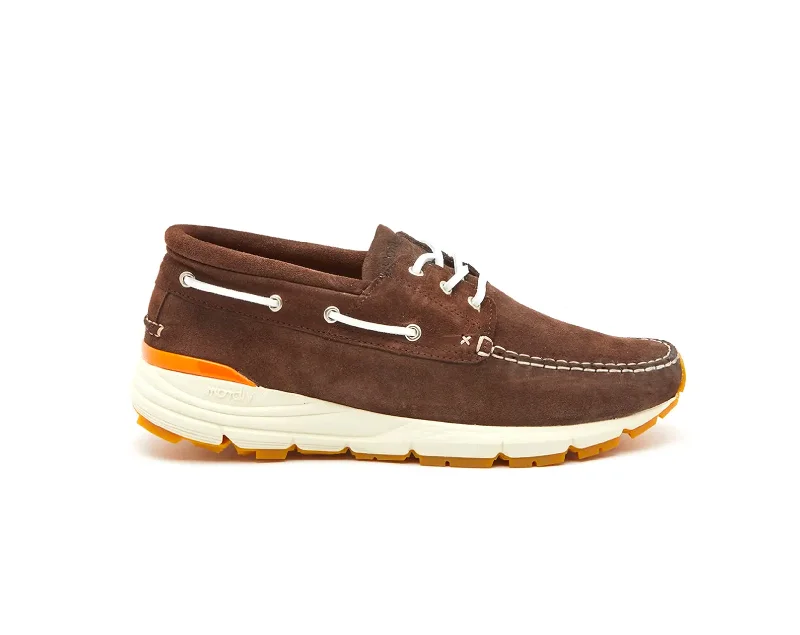 Comfortable Slippers Online Merrimack Boat Shoe - Chocolate Suede