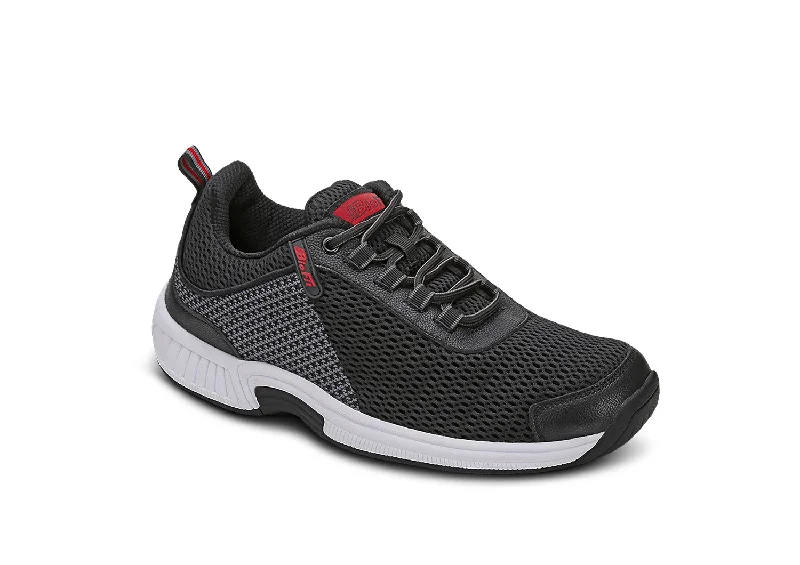 Luxury Leather Sneakers Edgewater - Black