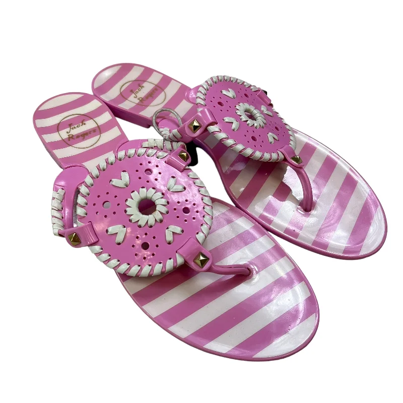 Best Running Footwear Pink Sandals Designer Jack Rogers, Size 10