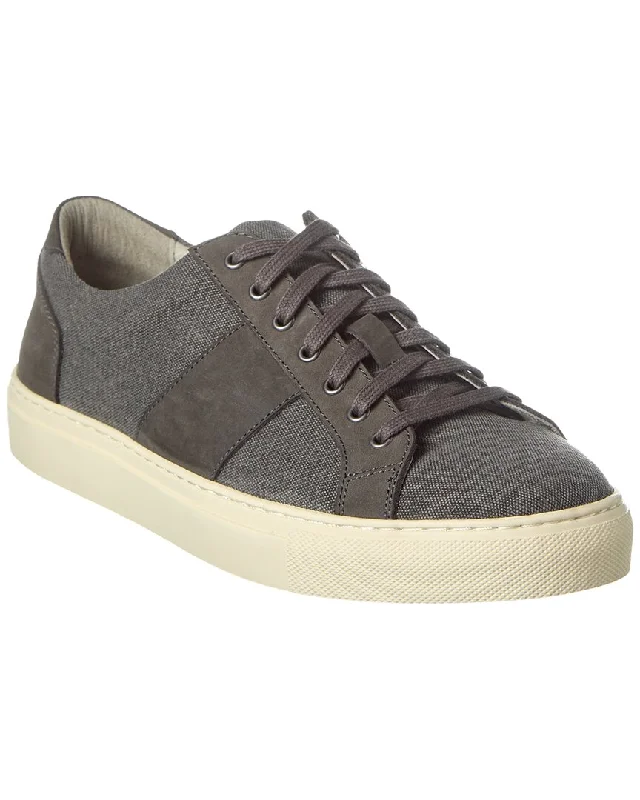 Sporty Running Shoes Alphakilo Carson Canvas & Leather Sneaker