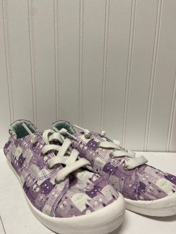 Trendy Sports Footwear Purple Sandals Sport Skechers, Size 10