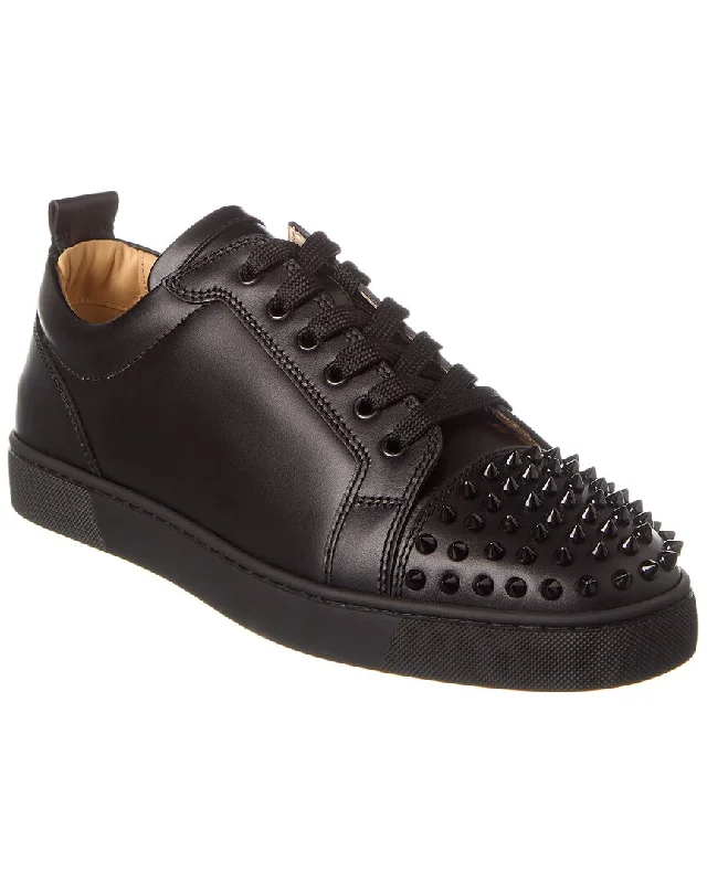Fashionable Work Boots Christian Louboutin Louis Junior Spikes Leather Sneaker