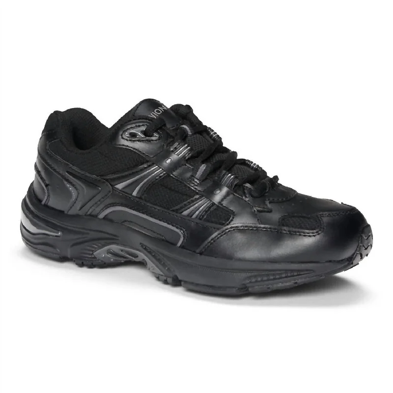 Sporty Hiking Shoes Men's Orthaheel Technology Walker Shoes - D/medium Width In Black