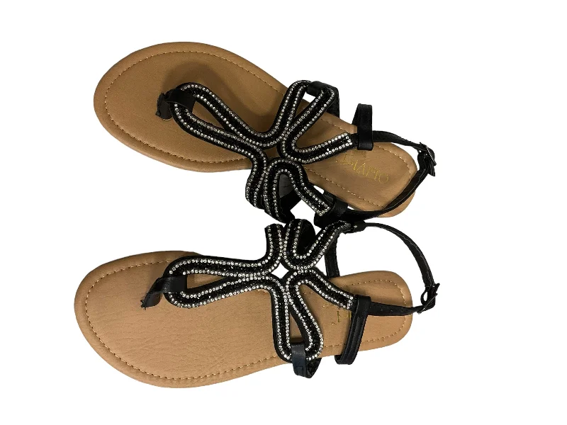 Best Formal Shoes Online Black Sandals Flip Flops Olivia Miller, Size 6