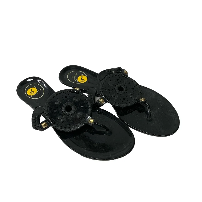 Comfortable Formal Footwear Sandals Designer By Jack Rogers In Black, Size: 7