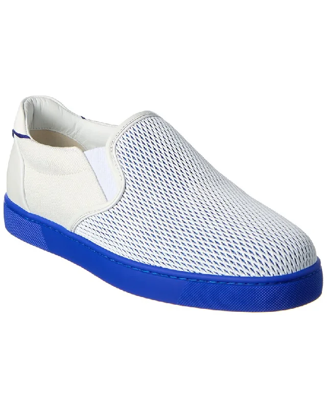 Outdoor Athletic Shoes Christian Louboutin Sailor Boat Orlato Canvas & Leather Slip-On Sneaker