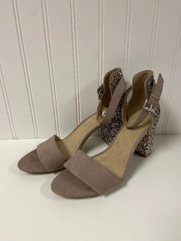 Comfortable Sandals For Summer Taupe Sandals Heels Block Old Navy, Size 7