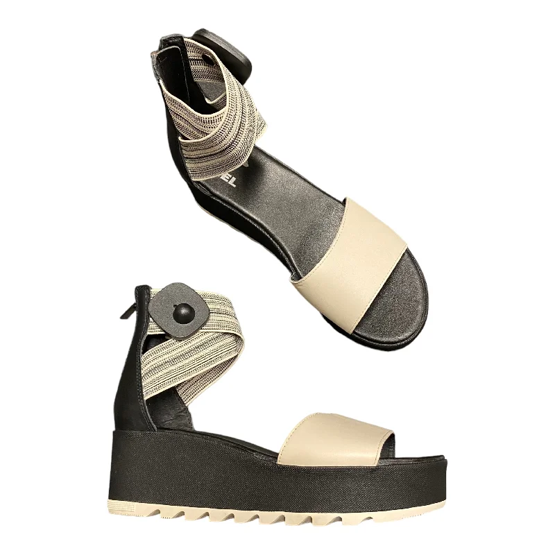 Fashionable Hiking Shoes Sandals Heels Block By Sorel In Multi-colored, Size: 8.5