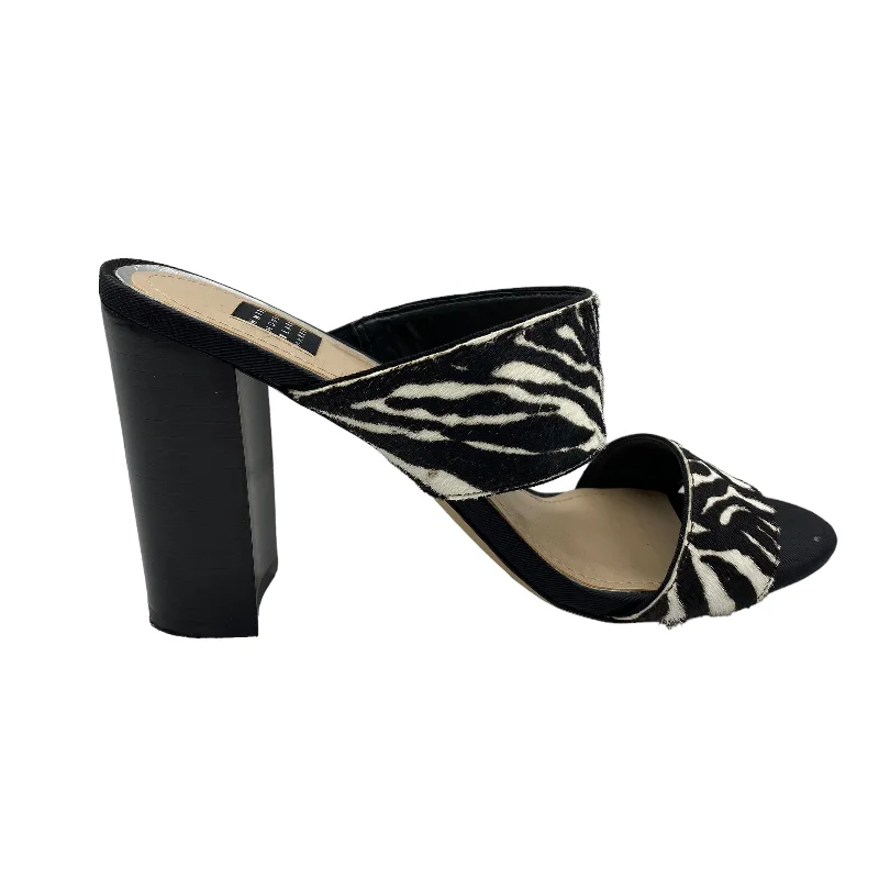 Best Running Footwear ANIMAL PRINT SANDALS HEELS BLOCK by WHITE HOUSE BLACK MARKET Size:8.5