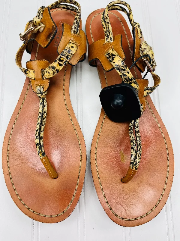 Comfortable Sports Shoes Sandals Designer By Coach In Brown, Size: 9.5