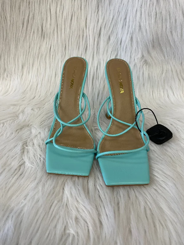 Comfortable Loafers For Men Blue Sandals Heels Block Fashion Nova, Size 10