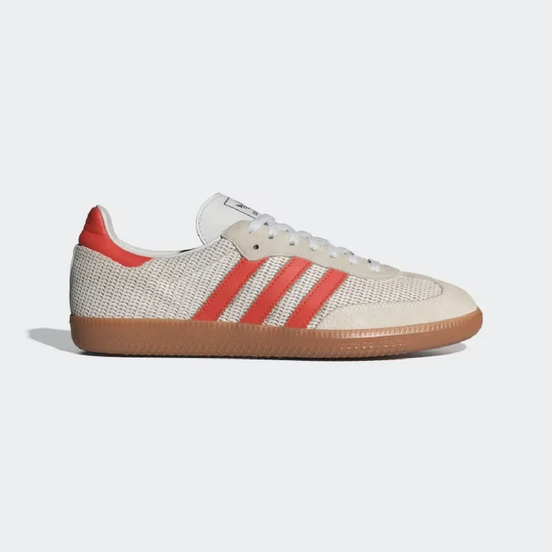 High Fashion Sneakers Adidas Samba OG Crystal White / Preloved Red / Gum M2  IG1380 Men's