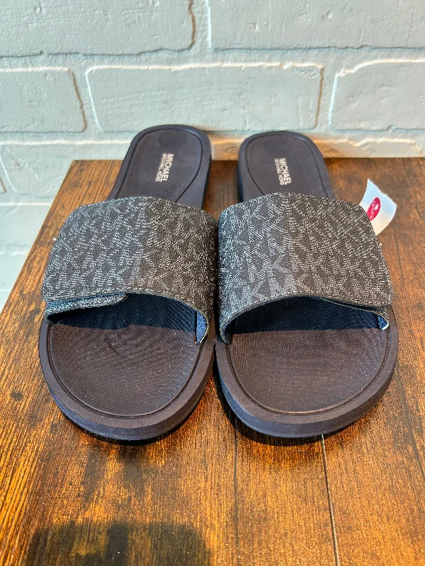 Comfortable Snow Boots Blue Sandals Designer Michael Kors, Size 10