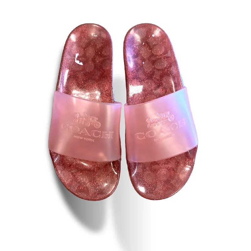 Outdoor Sneakers Collection Pink Sandals Designer Coach, Size 9