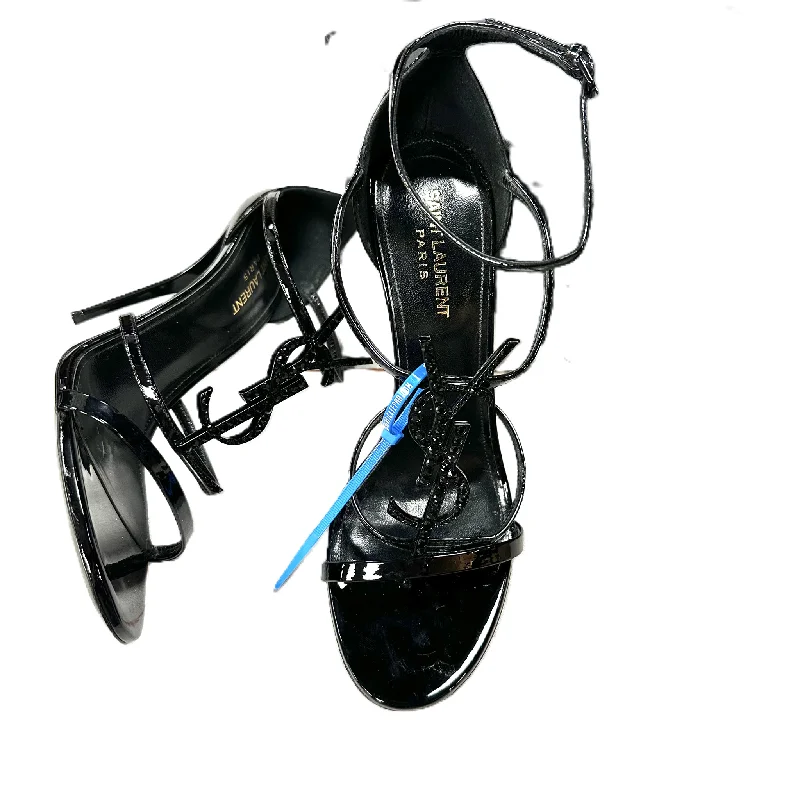 Casual Sandals Collection Sandals Luxury Designer By Yves Saint Laurent In Black, Size: 10